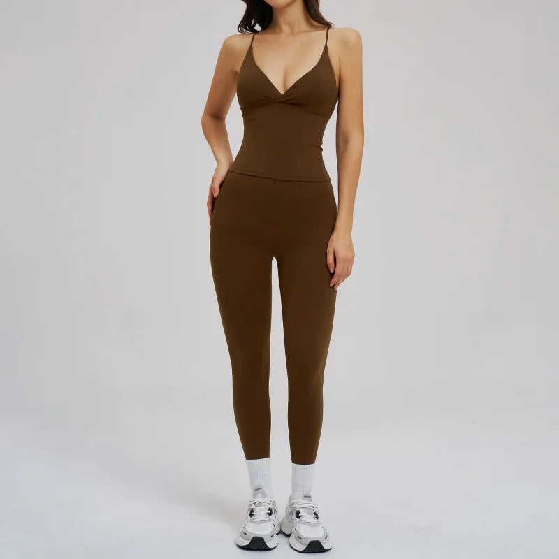 Women’s Tight-Fit Sportswear Pant & Top Set