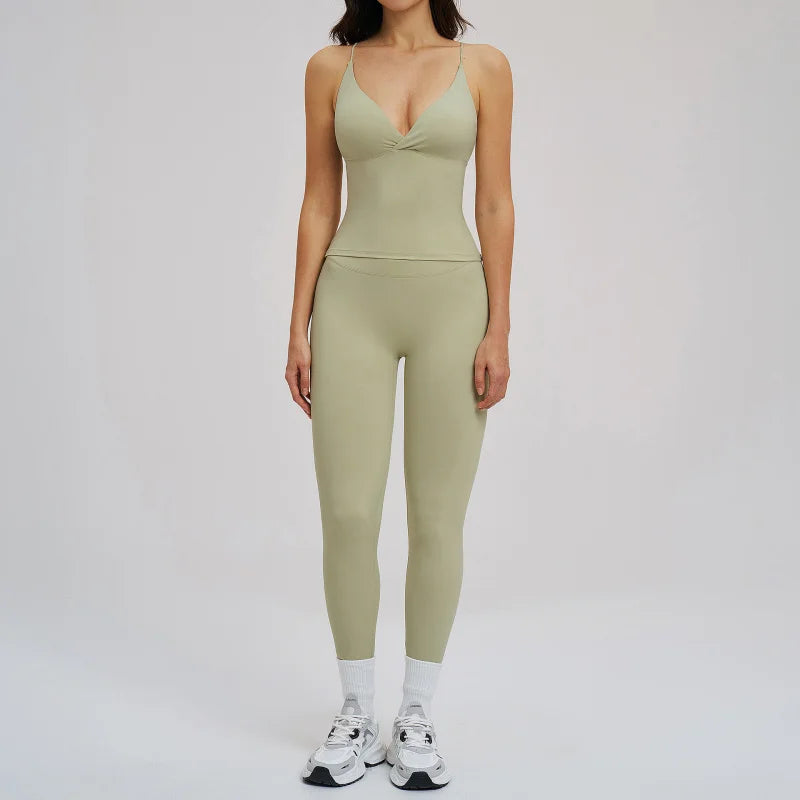 Women’s Tight-Fit Sportswear Pant & Top Set