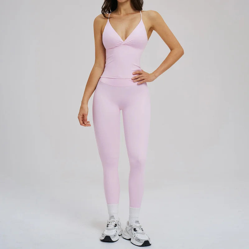 Women’s Tight-Fit Sportswear Pant & Top Set